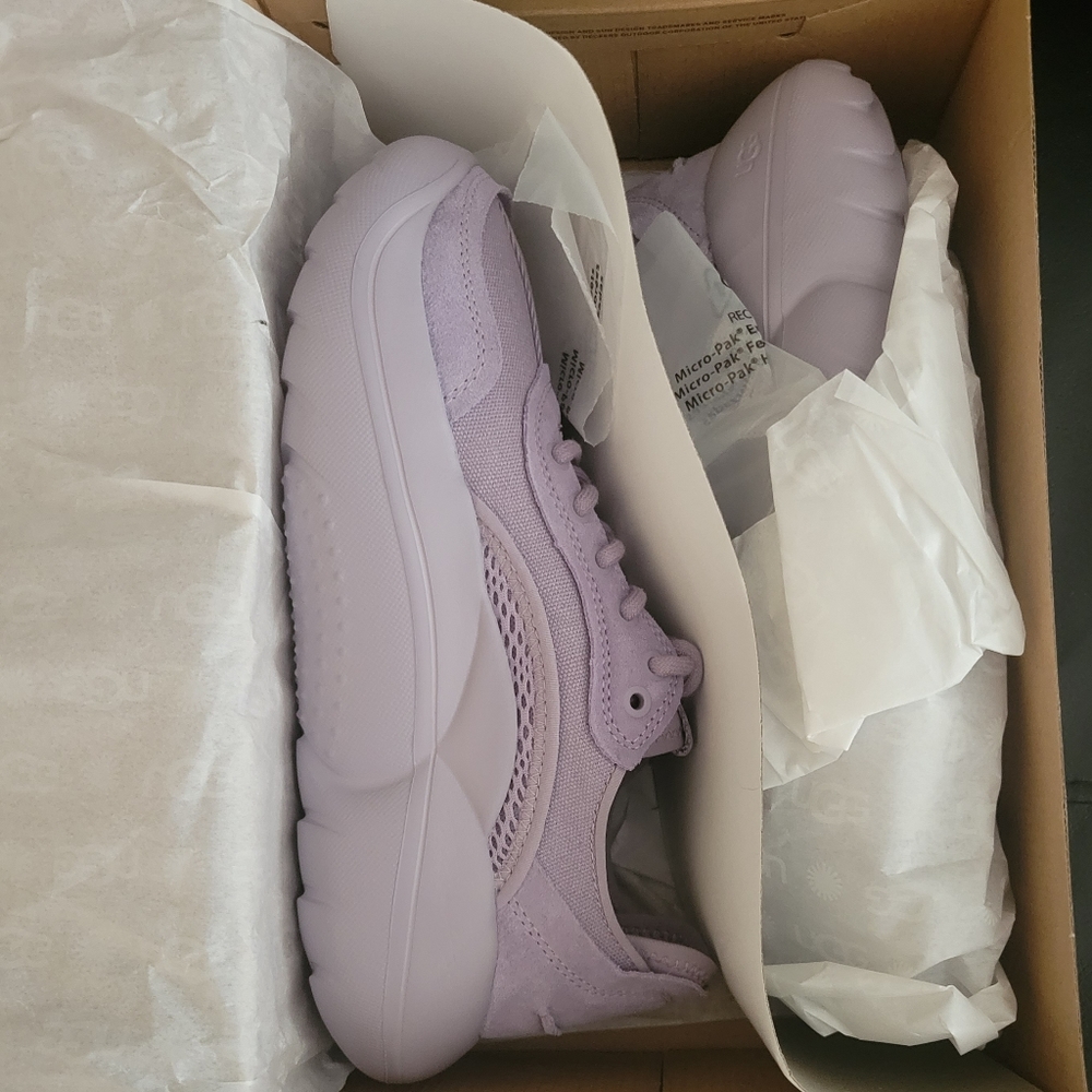 UGG lavender running shoes. Brand new, never been worn in original box.